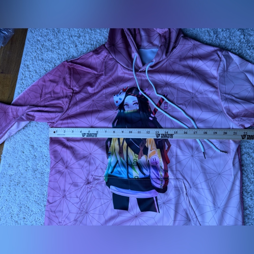 Women’s Small Demon Slayer 3D Printed Hoodie NEW - Picture 5 of 6
